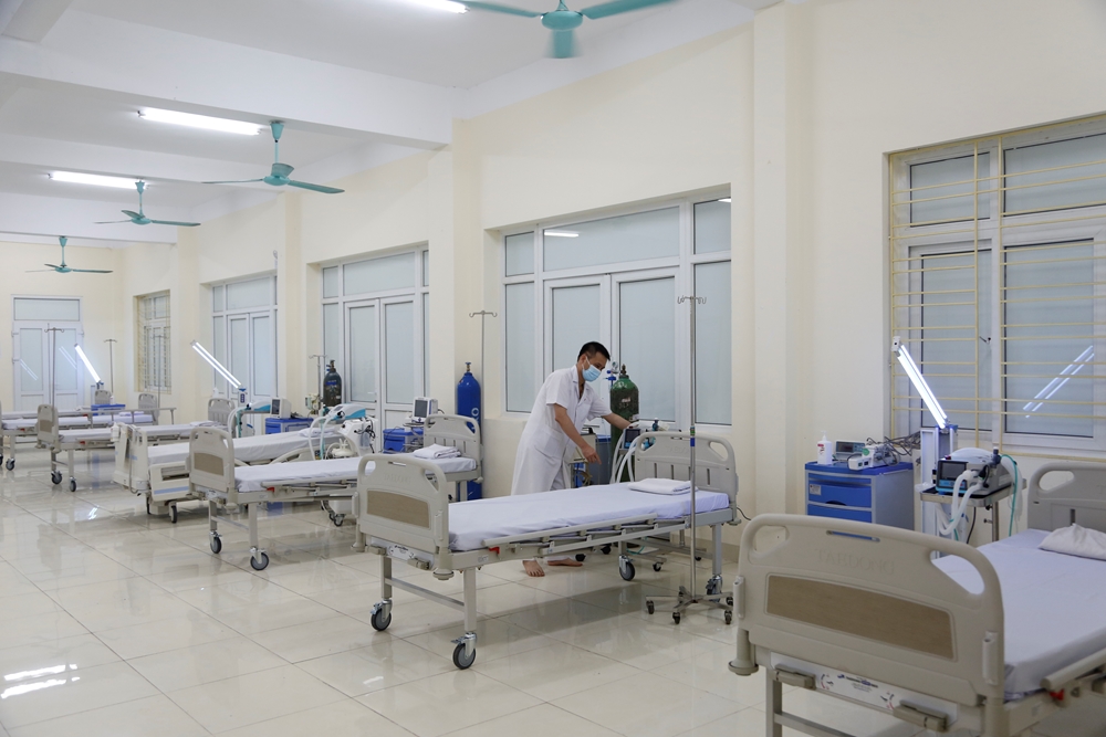 Bệnh viện dã chiến Truyền nhiễm số 2 đã được thiết lập sớm tại Bắc Giang để phục vụ công tác điều trị cho các bệnh nhân F0.